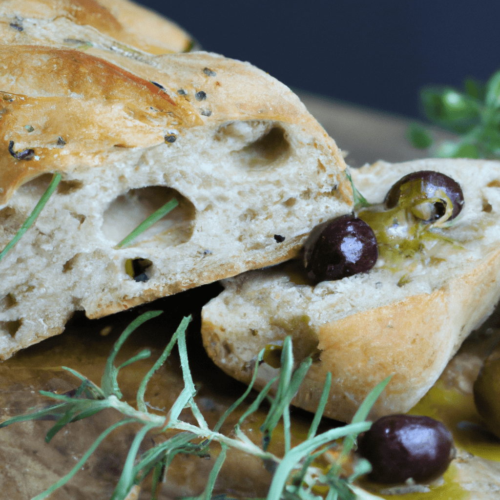 Ciabatta With Olives and Italian Herbs #2 Representation of a cookedCiabatta With Olives and Italian Herbs #2