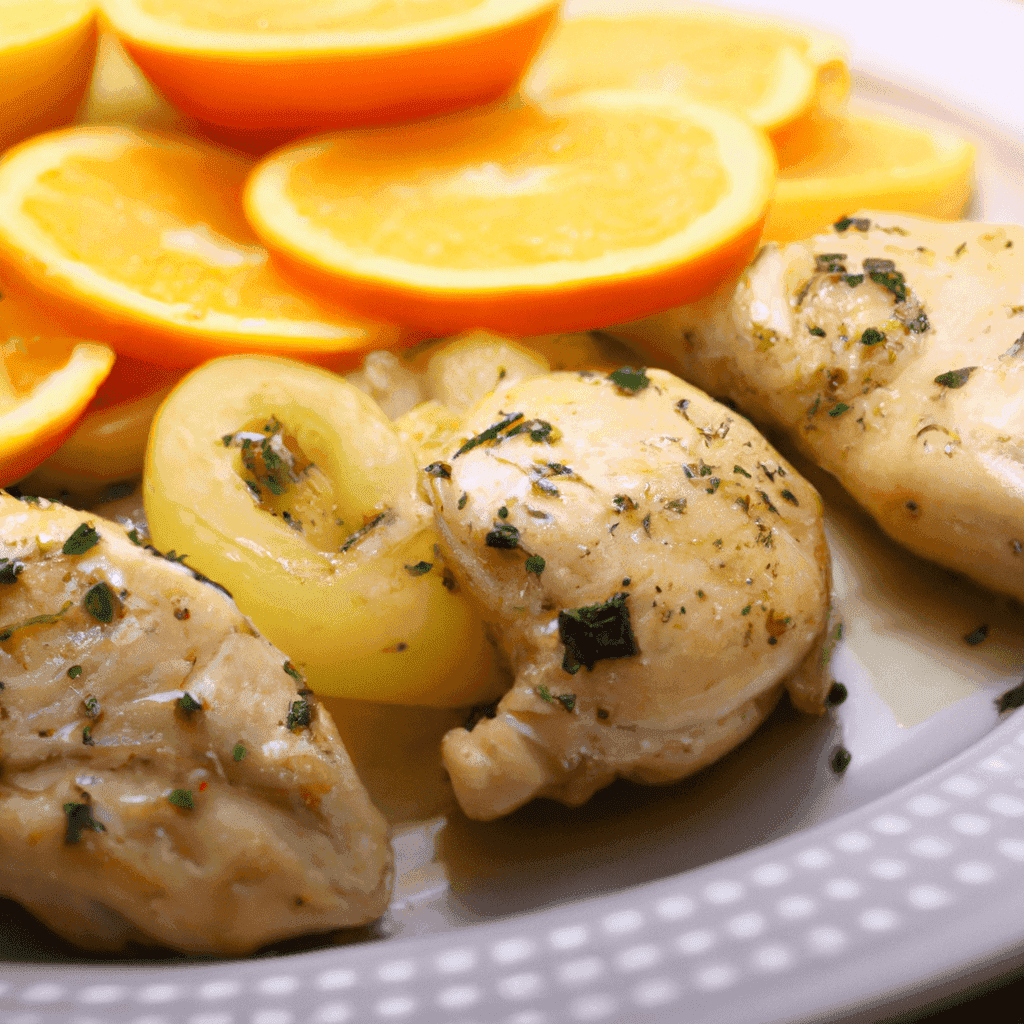 Citrus Tarragon Chicken Representation of a cookedCitrus Tarragon Chicken