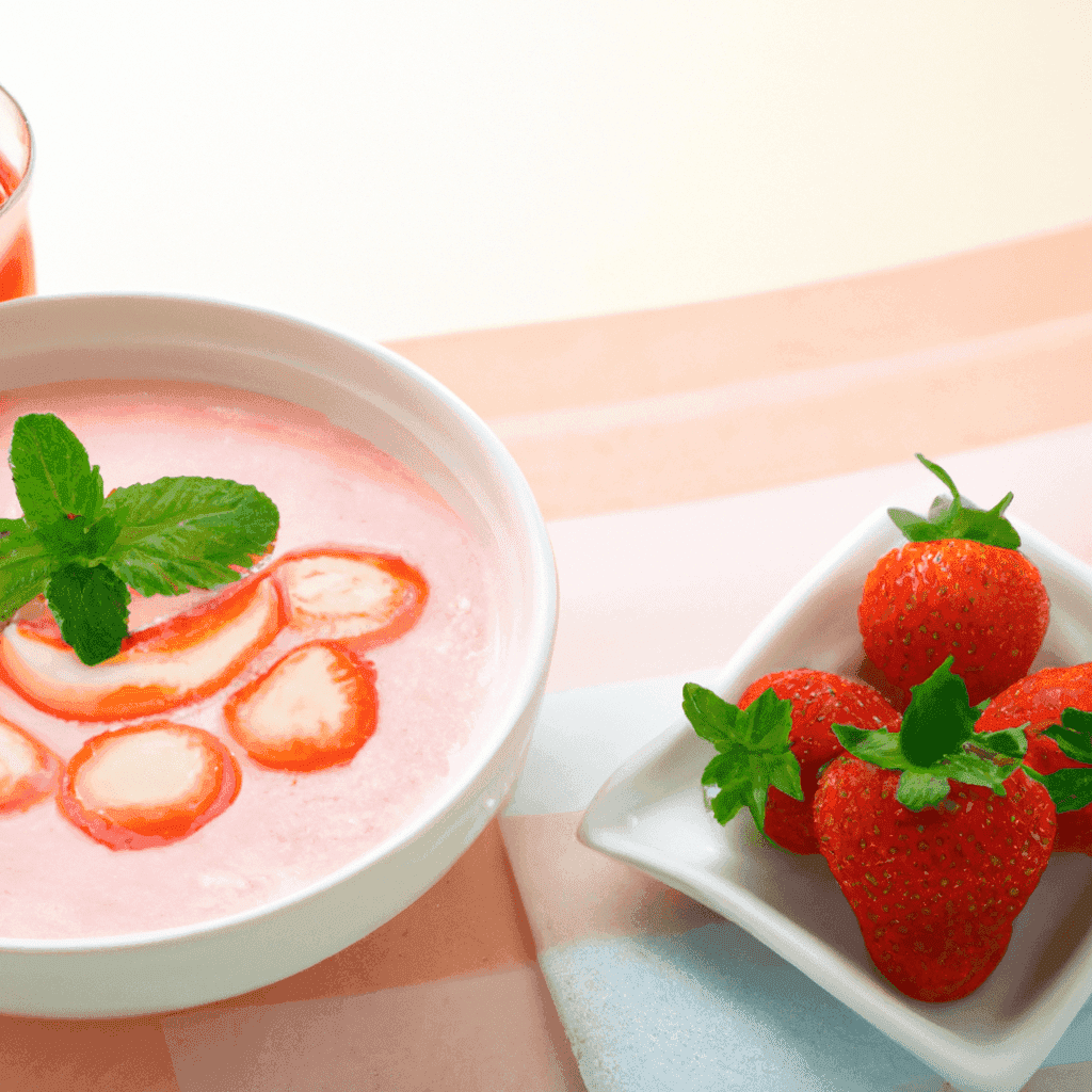 Cool and Refreshing Summer Strawberry Soup Representation of a cookedCool and Refreshing Summer Strawberry Soup