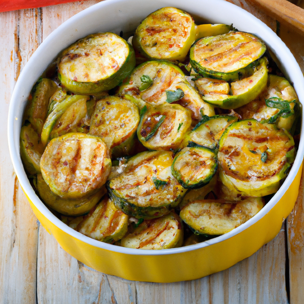 Delicious Baked Zucchini- Perfect Refreshing Salad Representation of a cookedDelicious Baked Zucchini- Perfect Refreshing Salad