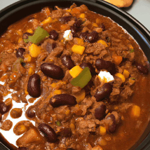 Delicious Crockpot Veggie Chili Representation of a cookedDelicious Crockpot Veggie Chili