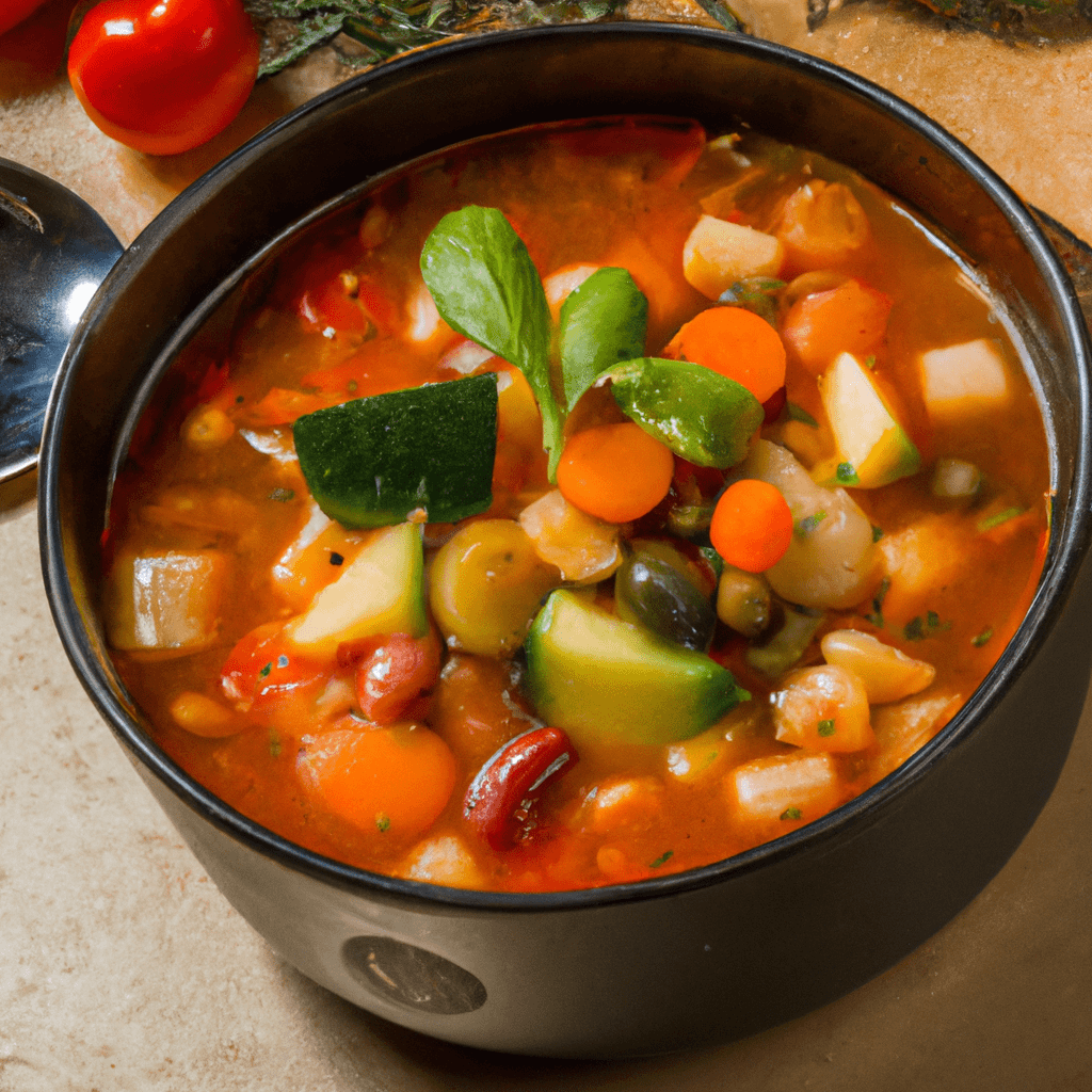 Delicious Minestrone Soup Representation of a cookedDelicious Minestrone Soup