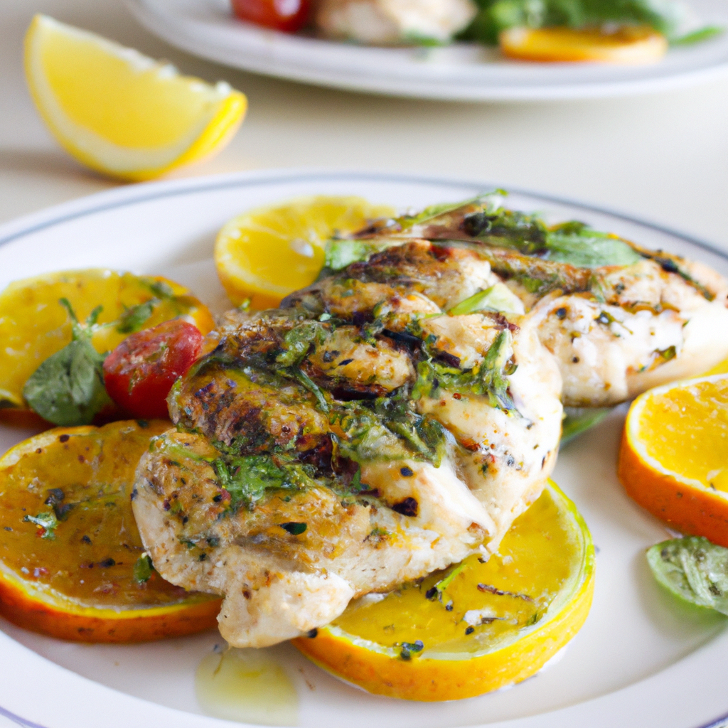 Grilled Citrus Tarragon Chicken Representation of a cookedGrilled Citrus Tarragon Chicken
