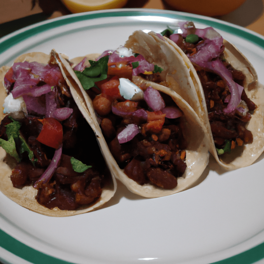 Tasty Three Bean Tacos Representation of a cookedTasty Three Bean Tacos