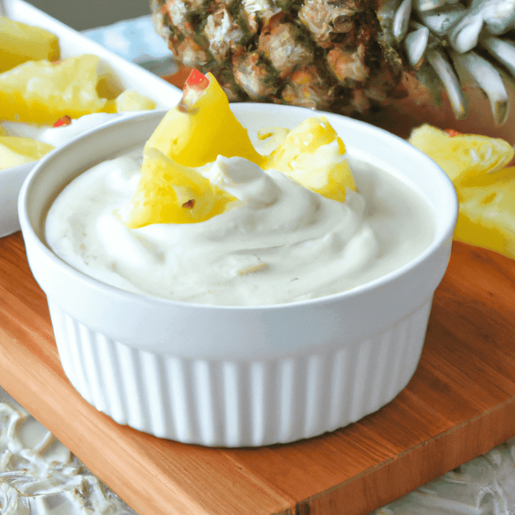 Vanilla Pineapple Yogurt Cheese Dip Representation of a cookedVanilla Pineapple Yogurt Cheese Dip