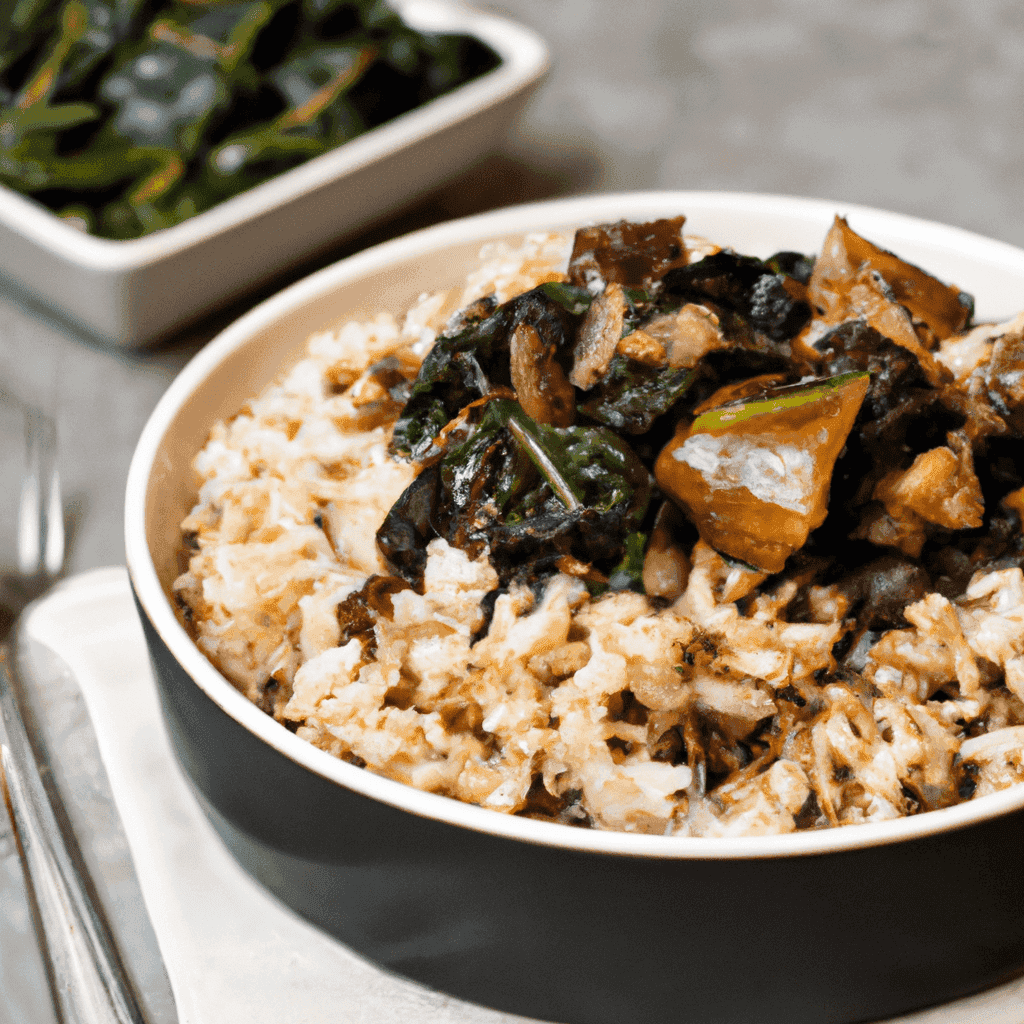 Wild Rice with Spinach, Brussels Sprouts, Cipolline Onions, and Herbal Infused Caramelized Onion Broth Representation of a cookedWild Rice with Spinach, Brussels Sprouts, Cipolline Onions, and Herbal Infused Caramelized Onion Broth