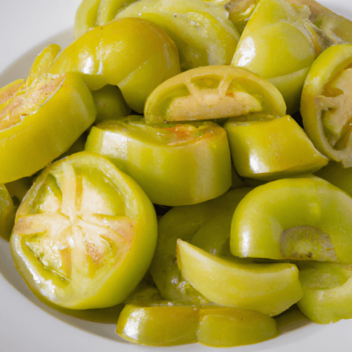 Delicious Green Tomato Pickles Representation of a cookedDelicious Green Tomato Pickles