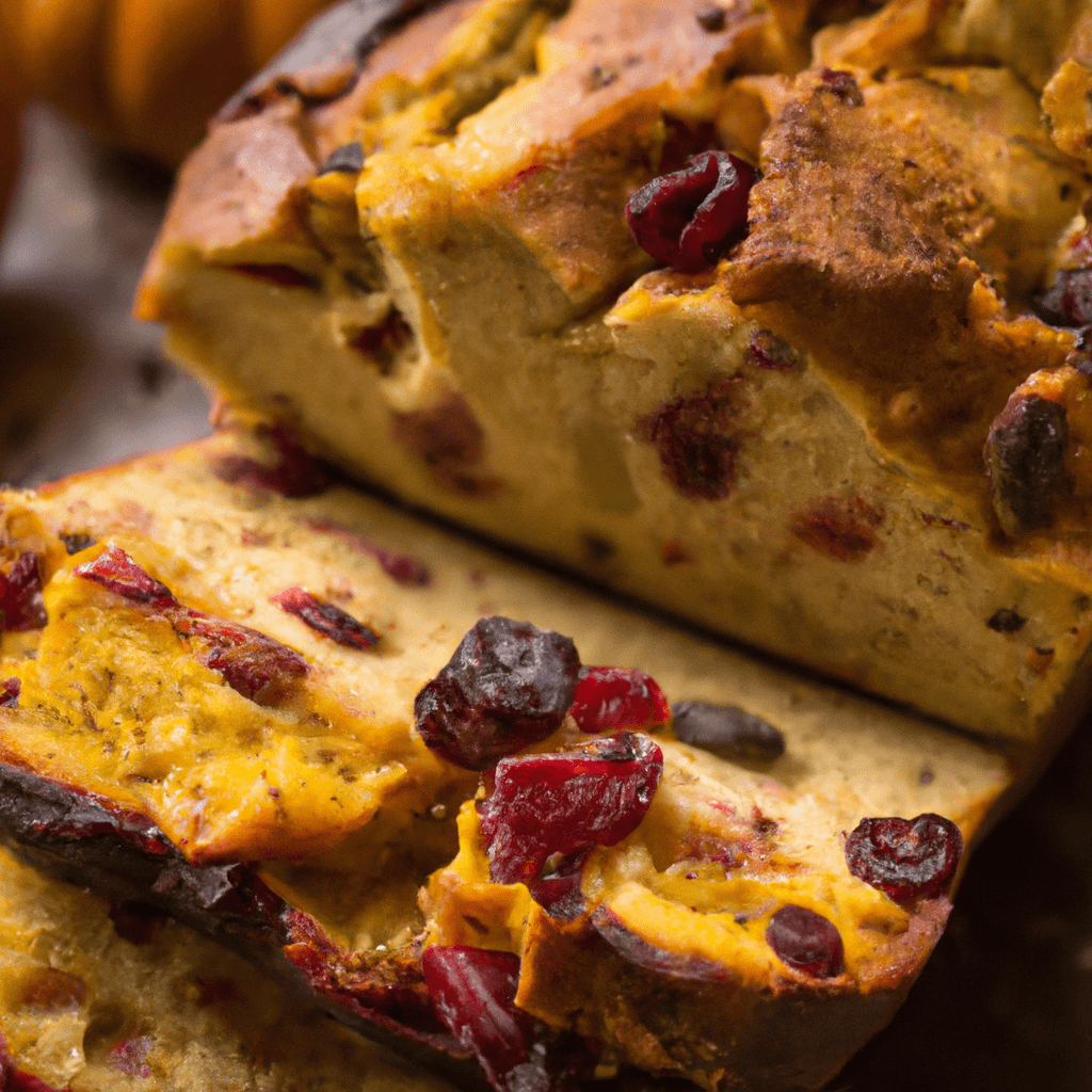 Delicious Pumpkin Cranberry Bread Representation of a cookedDelicious Pumpkin Cranberry Bread