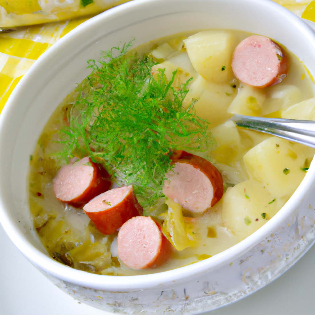 Tasty Potato and Sausage Soup with Fennel Representation of a cookedTasty Potato and Sausage Soup with Fennel