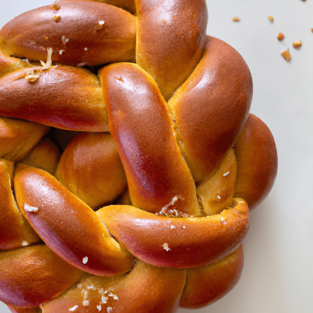 Traditional Greek Tsoureki (Easter Bread) Representation of a cookedTraditional Greek Tsoureki (Easter Bread)