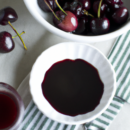 Cherry-Balsamic Vinegar Sauce Recipe Representation of a cookedCherry-Balsamic Vinegar Sauce Recipe