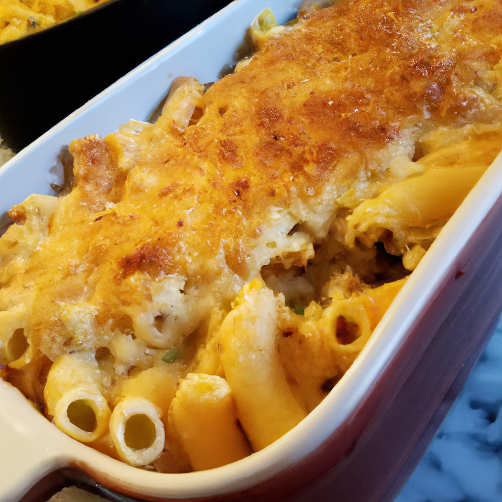 Healthy Chicken N Macaroni Bake Casserole Representation of a cookedHealthy Chicken N Macaroni Bake Casserole