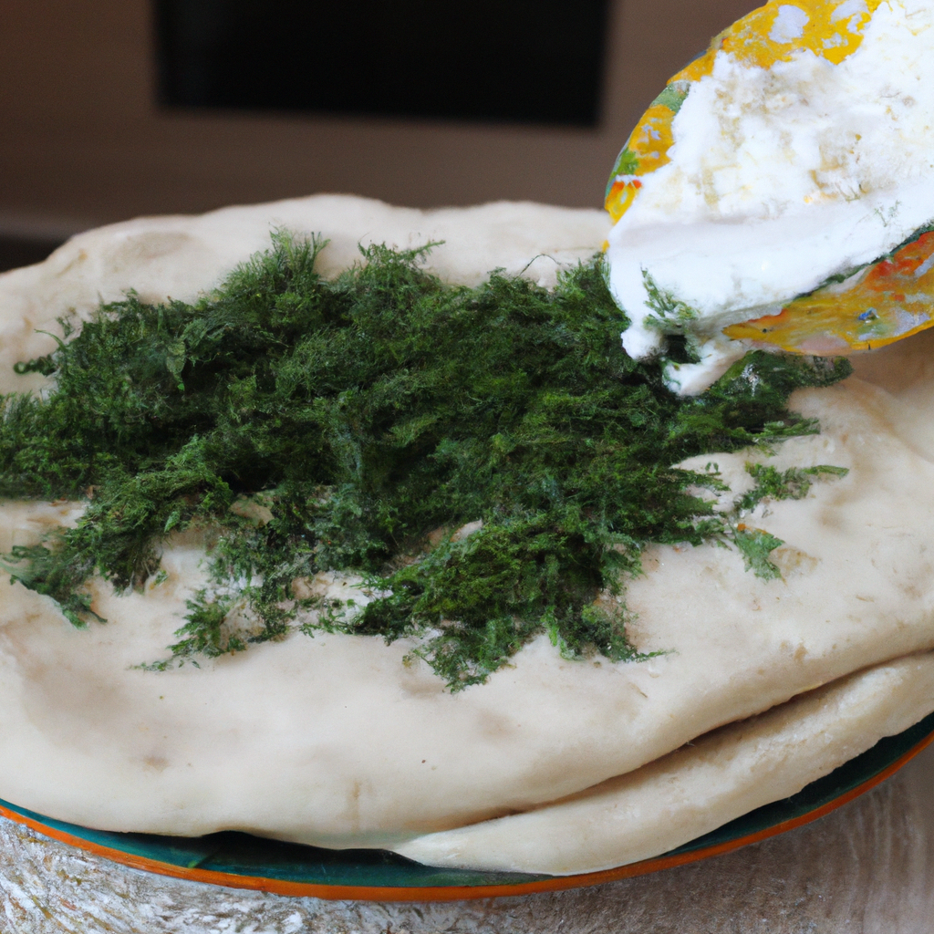 Making Delicious Pita With Yogurt and Dill Representation of a cookedMaking Delicious Pita With Yogurt and Dill