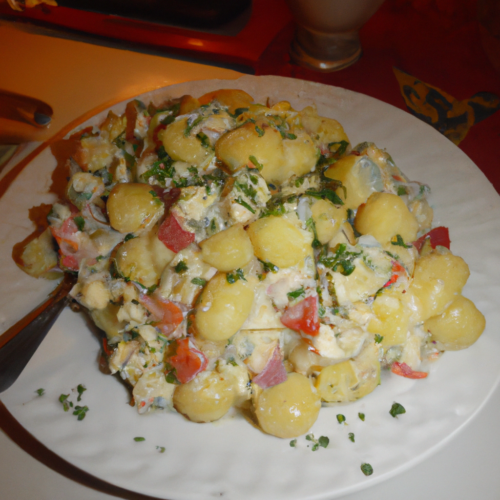 Delicious German Potato Salad Representation of a cookedDelicious German Potato Salad