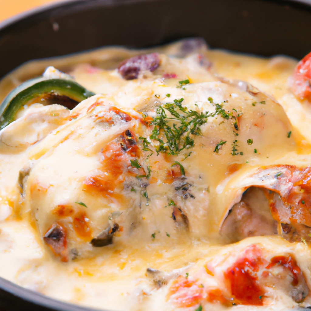 Delicious King Ranch Chicken Representation of a cookedDelicious King Ranch Chicken