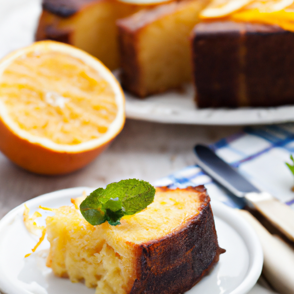 Delicious Portuguese Orange Cake Representation of a cookedDelicious Portuguese Orange Cake