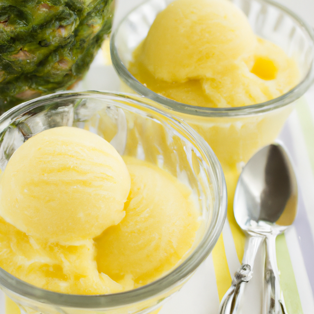 Fresh Pineapple Buttermilk Sherbet Representation of a cookedFresh Pineapple Buttermilk Sherbet