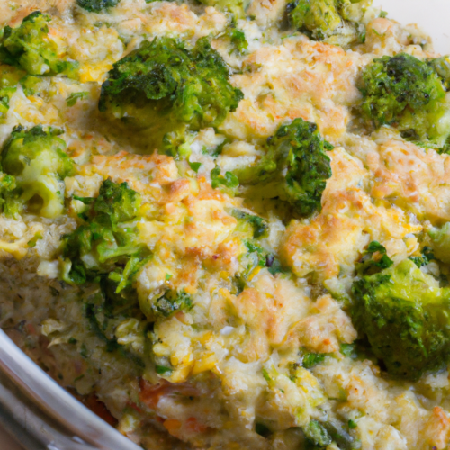 Low Fat Broccoli Rice Casserole Representation of a cookedLow Fat Broccoli Rice Casserole