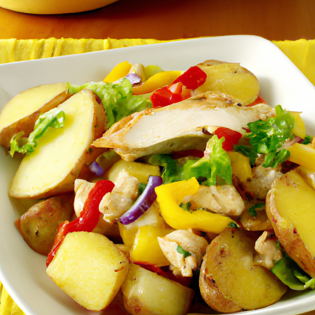 Southwest Chicken and Potato Salad Representation of a cookedSouthwest Chicken and Potato Salad