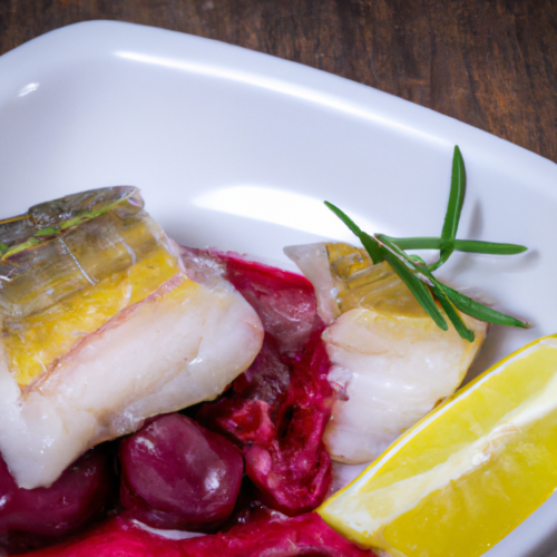 Tantalizing Cod In Red Wine Representation of a cookedTantalizing Cod In Red Wine